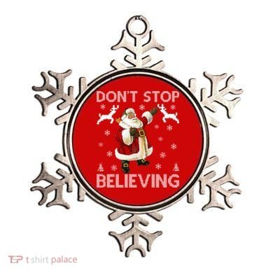 Don't Stop Believing Christmas Ugly Sweater Design Ornament