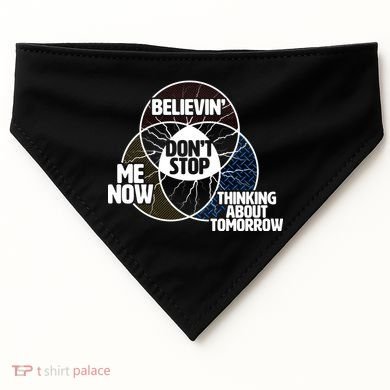 Don't Stop Believing Diagram Chart USA-Made Doggie Bandana
