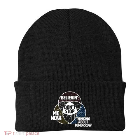 Don't Stop Believing Diagram Chart Beanie in the selected color