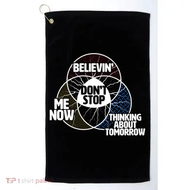 Don't Stop Believing Diagram Chart Golf Towel