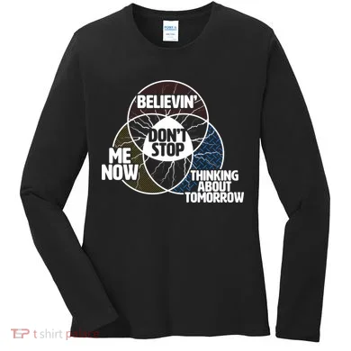 Don't Stop Believing Diagram Chart Women's Long Sleeve Shirt