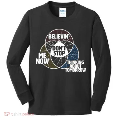 Don't Stop Believing Diagram Chart Kids Long Sleeve Shirt