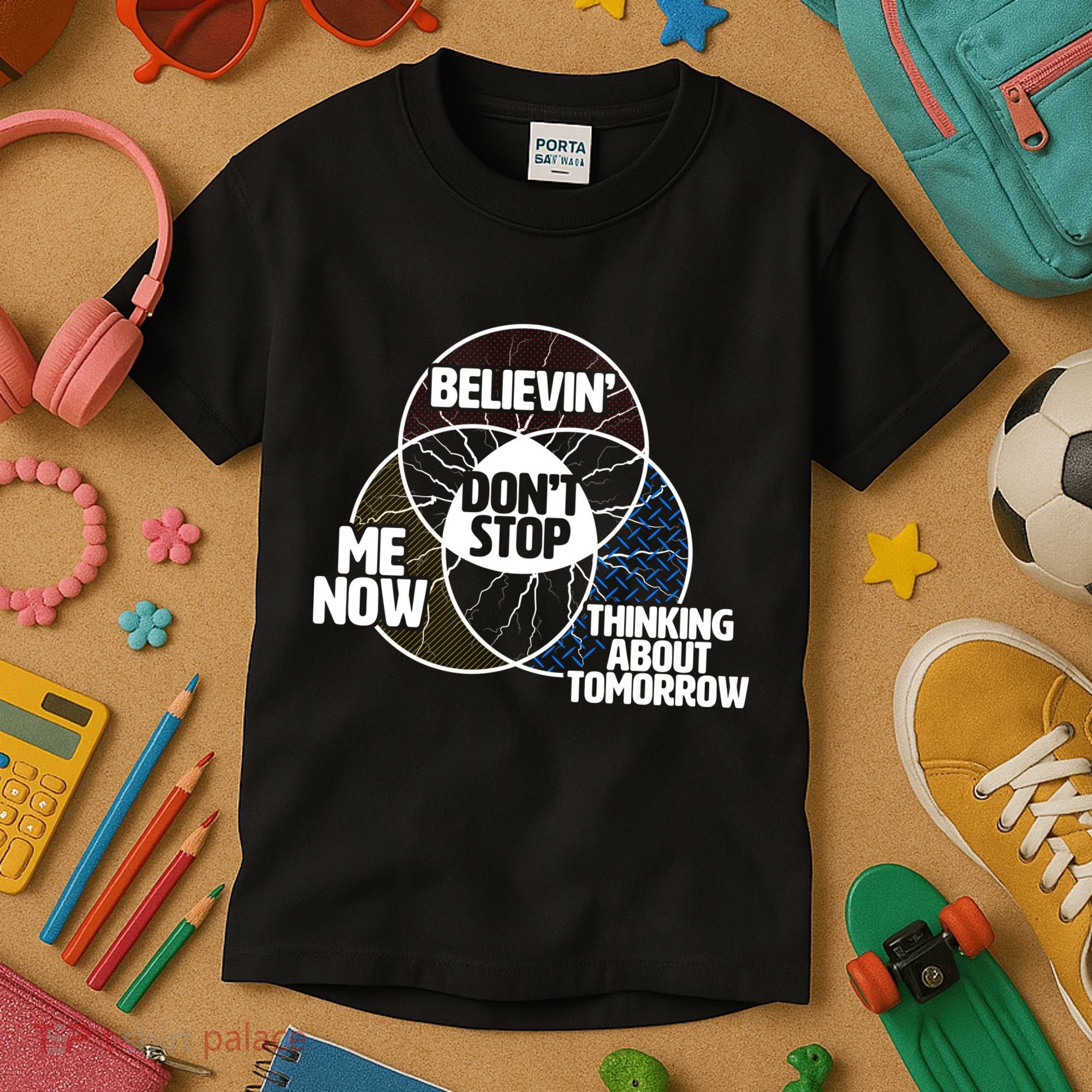 Don't Stop Believing Diagram Chart Kids T-Shirt