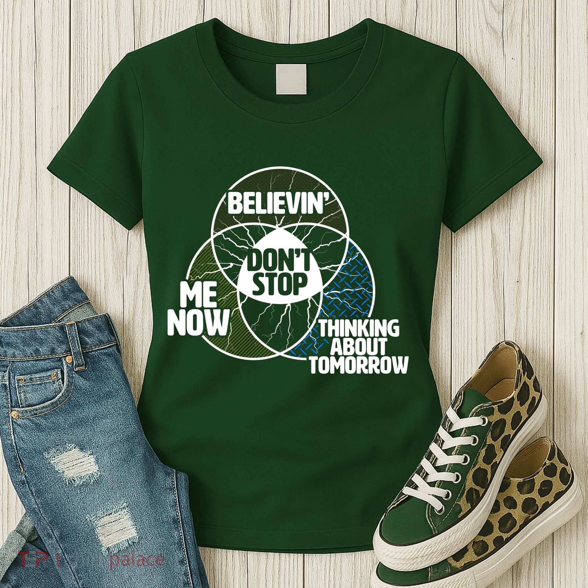 Don't Stop Believing Diagram Chart Women's T-Shirt