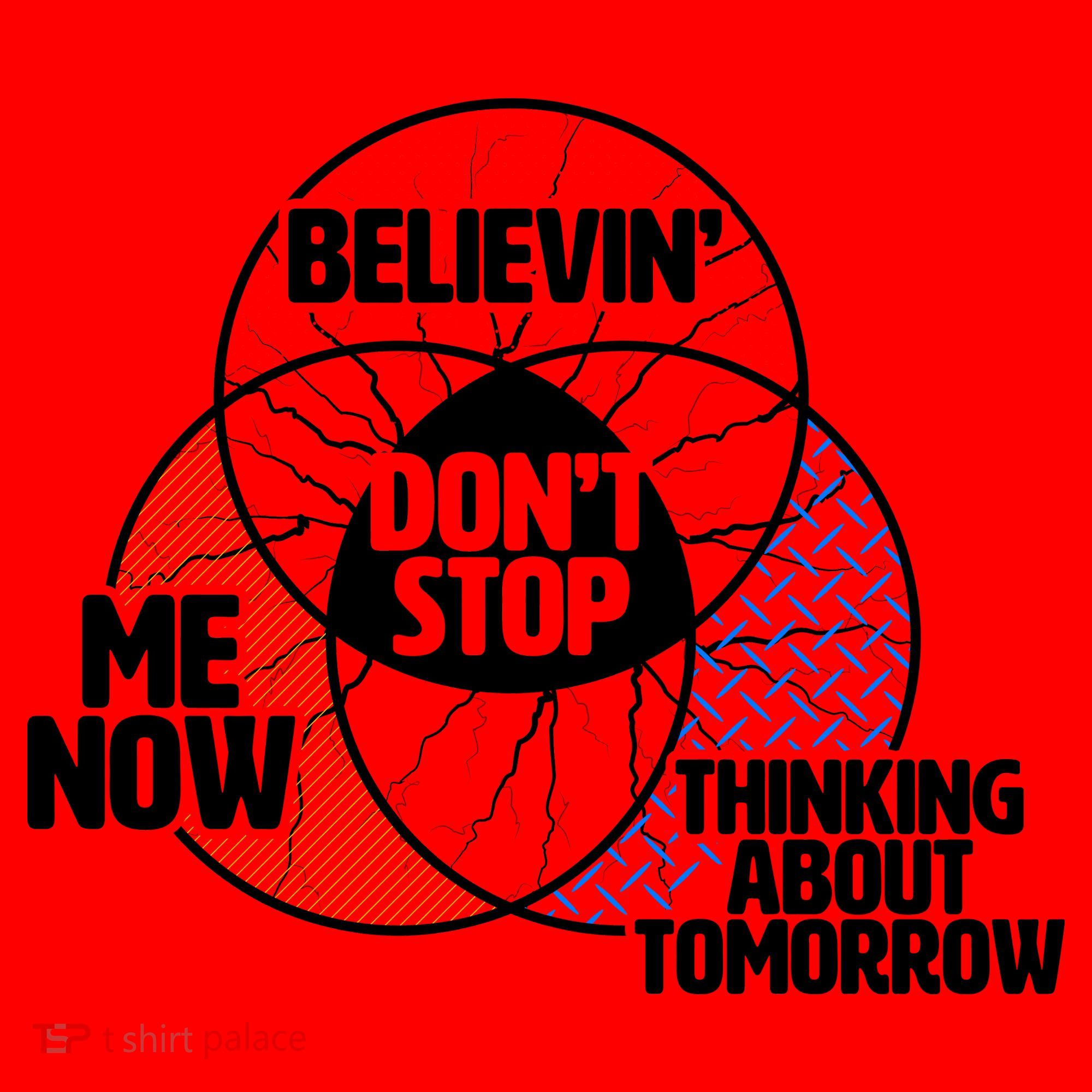 Don't Stop Believing Diagram Chart Santa Hat