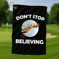 Don't Stop Believing In Santa Golf Towel thumb 1