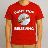 Don't Stop Believing In Santa T-Shirt thumb 3