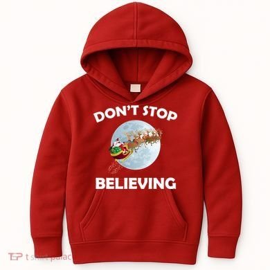 Don't Stop Believing In Santa Kids Hoodie