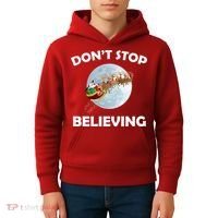 Don't Stop Believing In Santa Kids Hoodie thumb 4