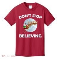 Don't Stop Believing In Santa Kids T-Shirt thumb 0