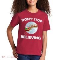 Don't Stop Believing In Santa Kids T-Shirt thumb 2