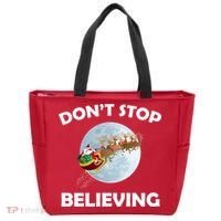 Don't Stop Believing In Santa Tote Bag thumb 0