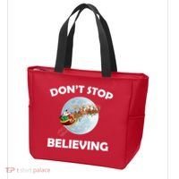 Don't Stop Believing In Santa Tote Bag thumb 3