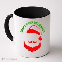 Don't Stop Believing Santa Face Coffee Mug thumb 0