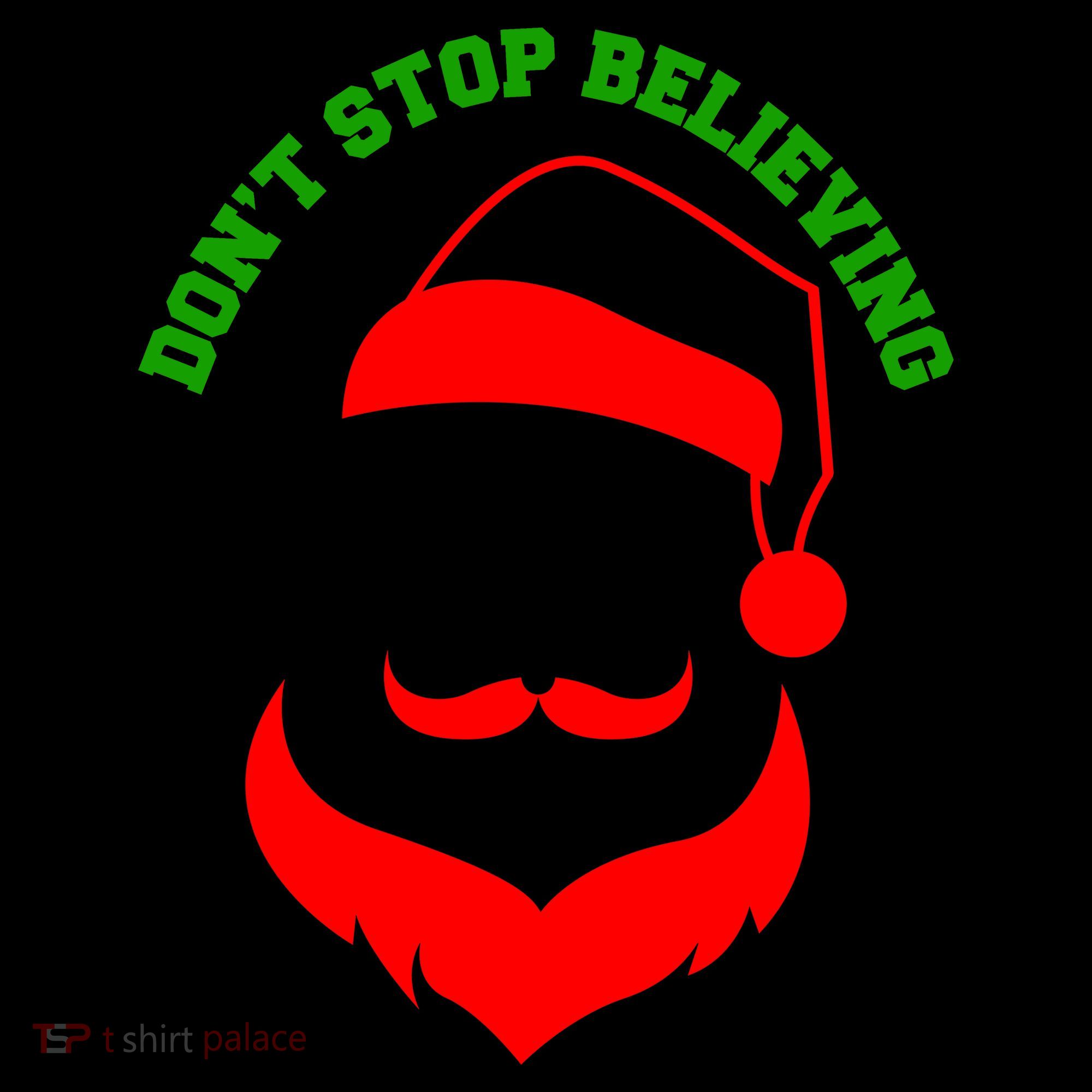 Don't Stop Believing Santa Face Coffee Mug