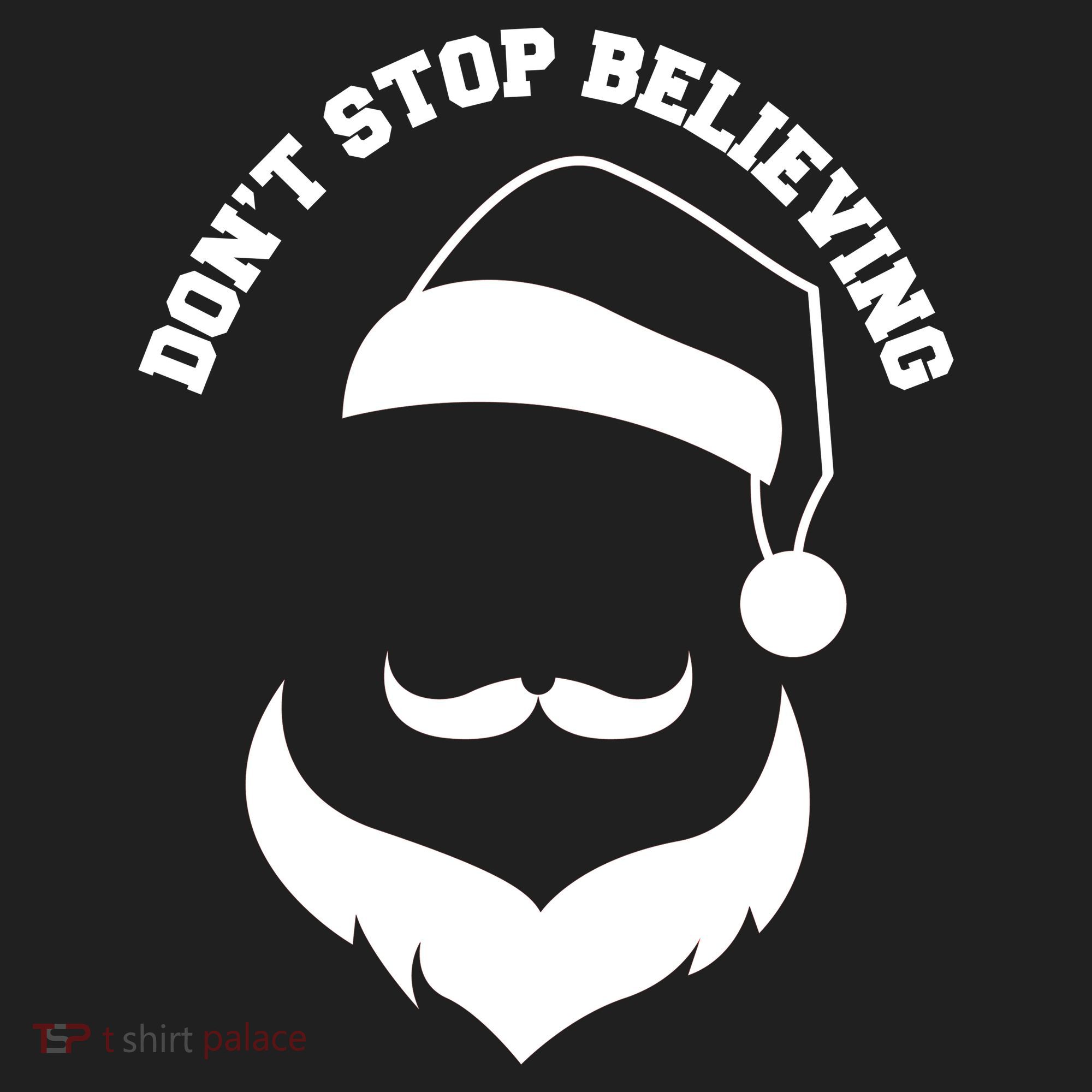 Don't Stop Believing Santa Face Beanie