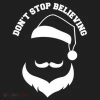 Don't Stop Believing Santa Face Golf Towel thumb 3