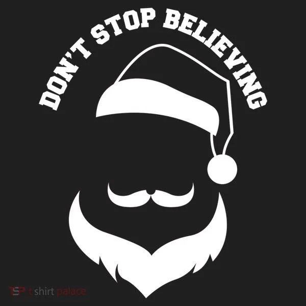 Don't Stop Believing Santa Face Golf Towel