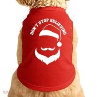 Don't Stop Believing Santa Face Doggie Tank thumb 0