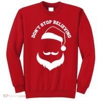 Don't Stop Believing Santa Face Sweatshirt thumb 0