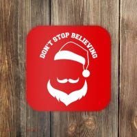 Don't Stop Believing Santa Face Coaster thumb 0