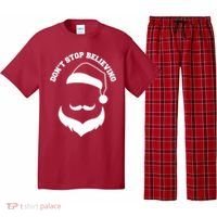 Don't Stop Believing Santa Face Pajama Set thumb 0