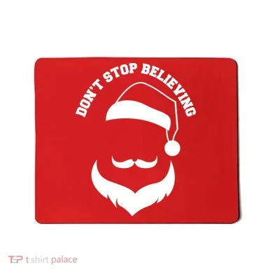 Don't Stop Believing Santa Face Mousepad