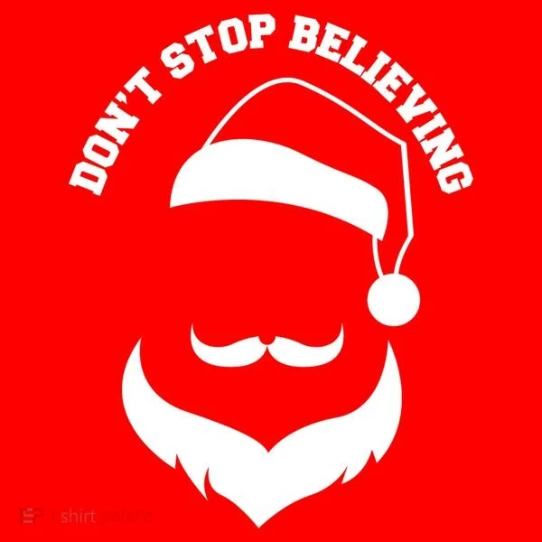Don't Stop Believing Santa Face Mousepad