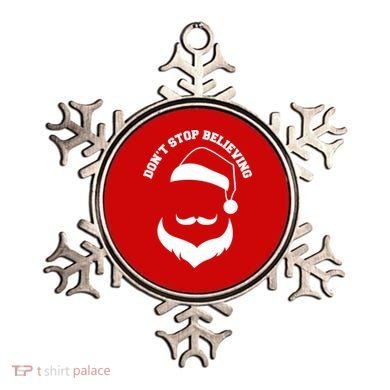 Don't Stop Believing Santa Face Ornament