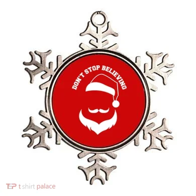 Don't Stop Believing Santa Face Ornament