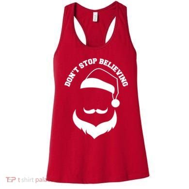 Don't Stop Believing Santa Face Women's Tank Top