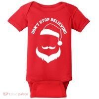 Don't Stop Believing Santa Face Baby Bodysuit thumb 0