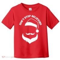 Don't Stop Believing Santa Face Toddler T-Shirt thumb 0