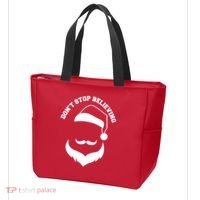Don't Stop Believing Santa Face Tote Bag thumb 3