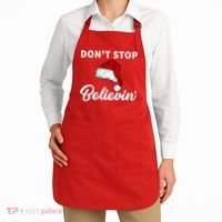 Don't Stop Believing Santa Hat Apron thumb 2