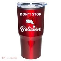 Don't Stop Believing Santa Hat Tumbler thumb 0