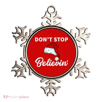 Don't Stop Believing Santa Hat Ornament