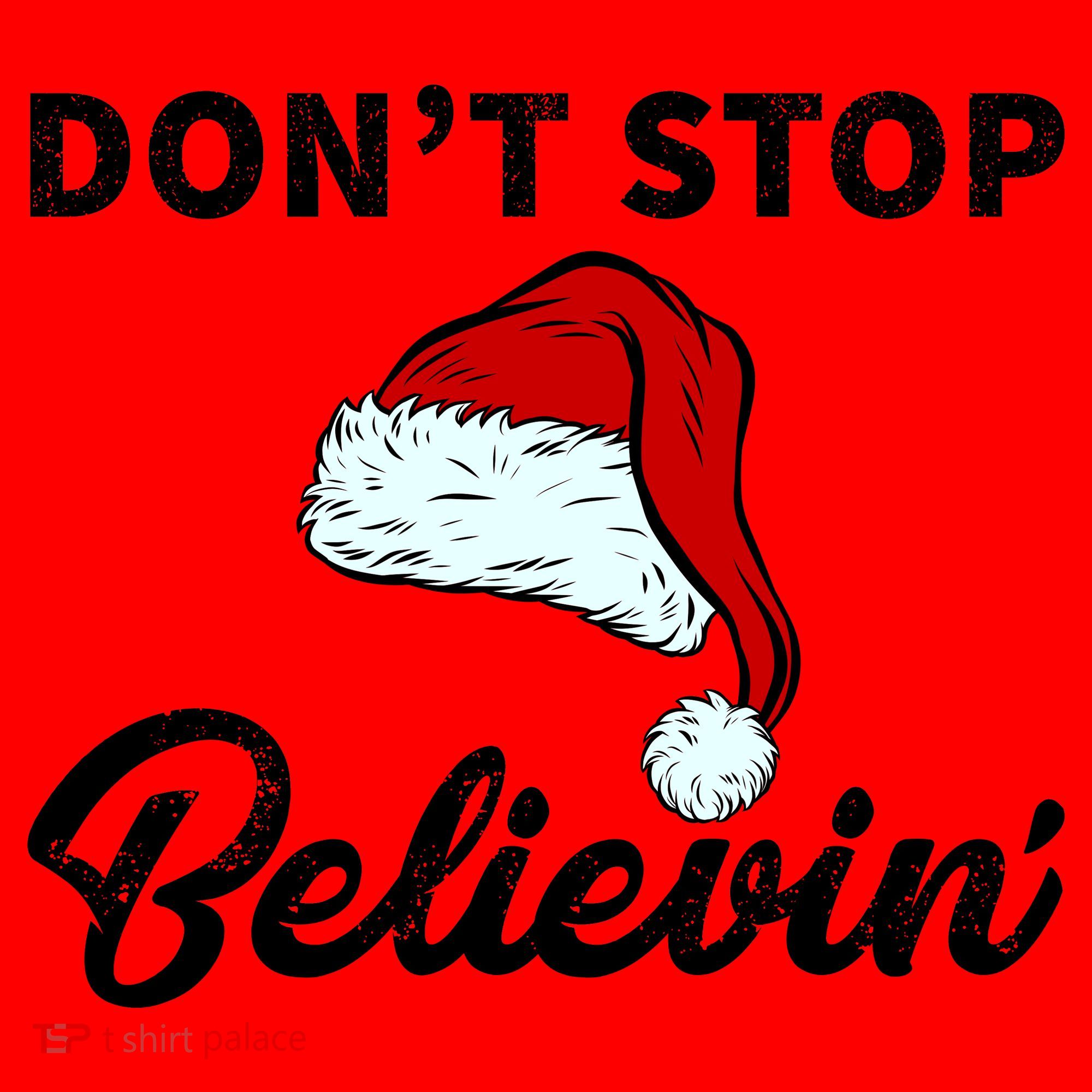 Don't Stop Believing Santa Hat Santa Hat