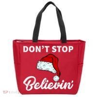 Don't Stop Believing Santa Hat Tote Bag thumb 0
