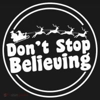Don't Stop Believing Santa Sleigh Christmas Bucket Hat thumb 4