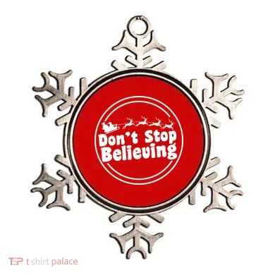 Don't Stop Believing Santa Sleigh Christmas Ornament