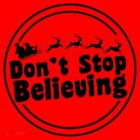 Don't Stop Believing Santa Sleigh Christmas Santa Hat thumb 1