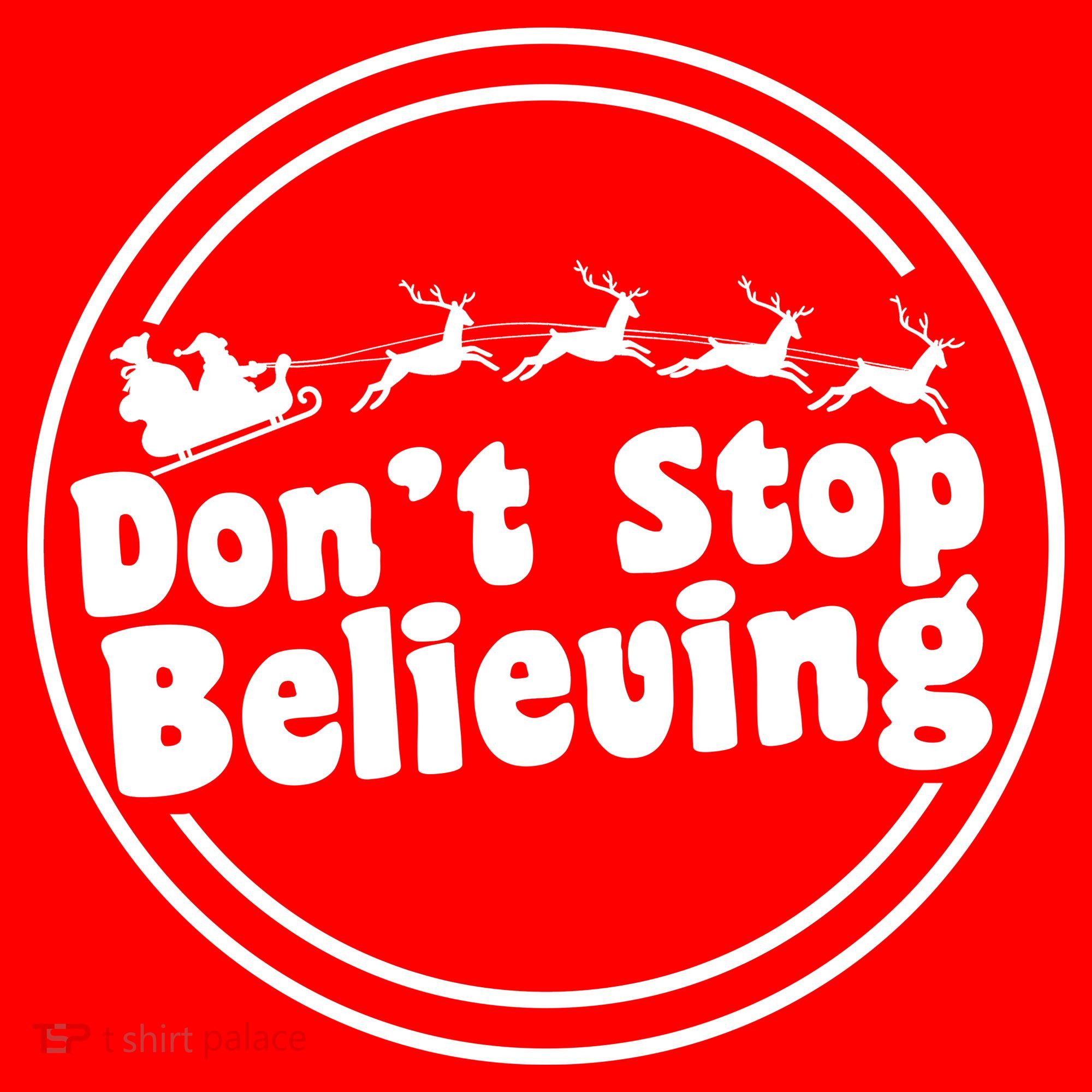 Don't Stop Believing Santa Sleigh Christmas Toddler Hoodie