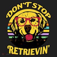Don't Stop Retrievin' Golf Towel thumb 3