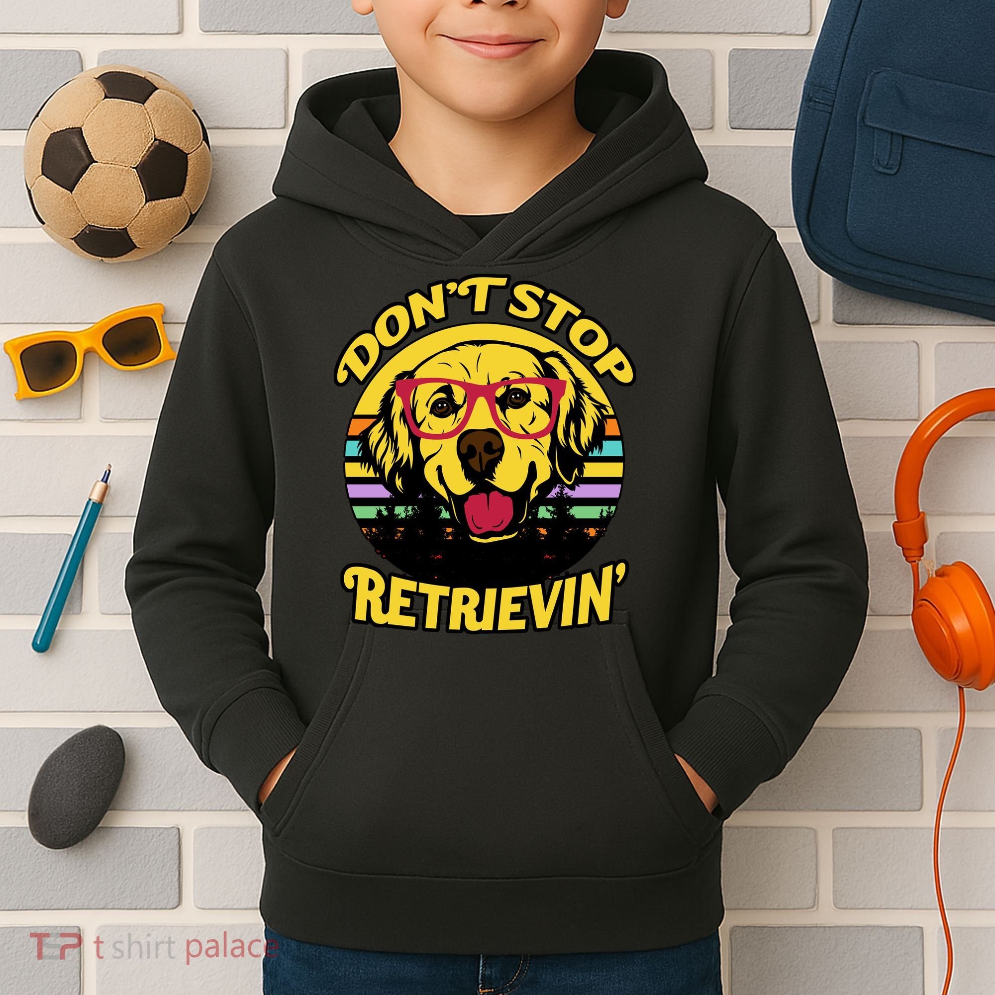 Don't Stop Retrievin' Kids Hoodie