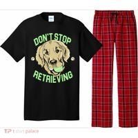 Don't Stop Retrieving Funny Golden Retriever Pajama Set thumb 0