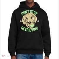 Don't Stop Retrieving Funny Golden Retriever District V.I.T. Heavyweight Hoodie thumb 0