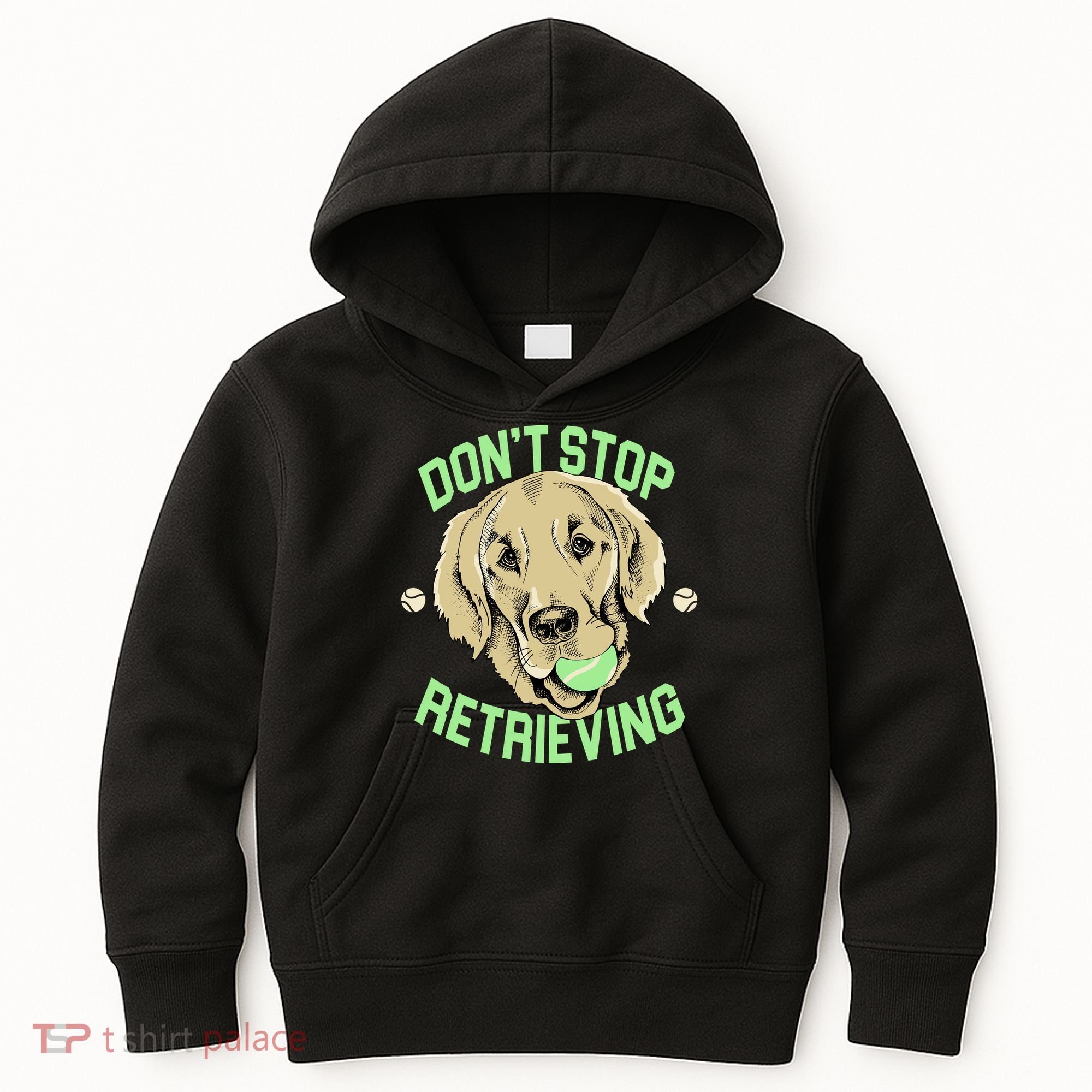 Don't Stop Retrieving Funny Golden Retriever Kids Hoodie