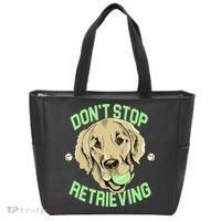 Don't Stop Retrieving Funny Golden Retriever Tote Bag thumb 0