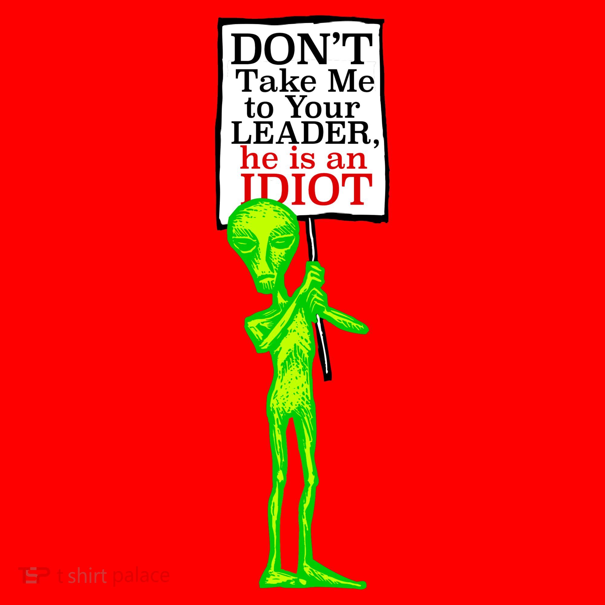 Don't Take Me To Your Leader Idiot Funny Alien Santa Hat